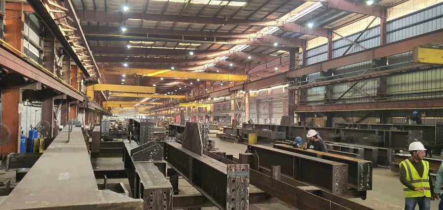 Structural steel fabrication shop
